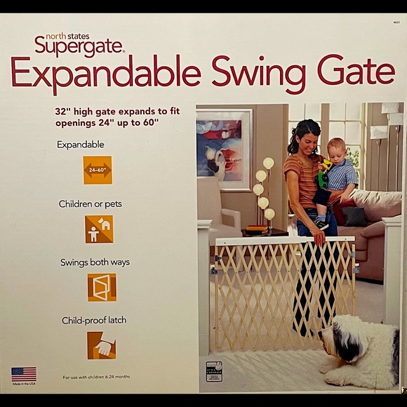 NORTH STATES Supergate Expandable Swing Gate 32” H x 24-60” W - NWT - Picture 4 of 7